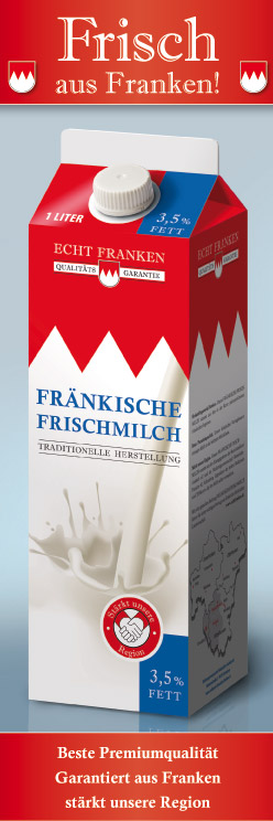 Milchkarton für Echt Franken