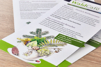Infoflyer Waldcafé im Walderlebniszentrum Erlangen